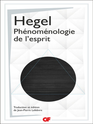 cover image of Phénoménologie de l'esprit